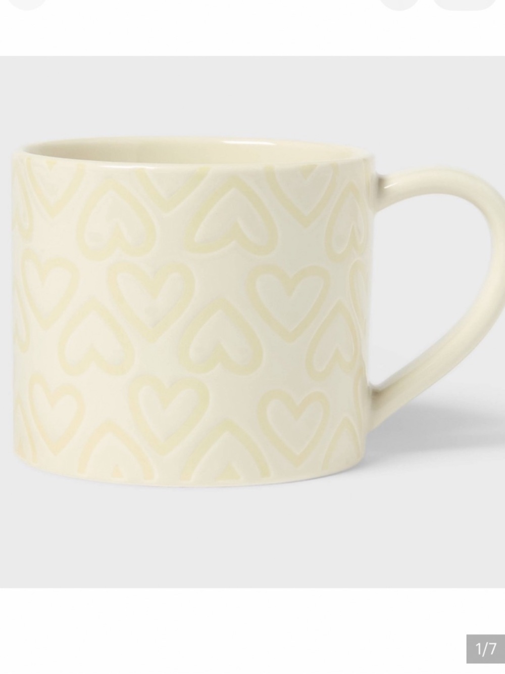 Neutral Hearts Stoneware Mug (16 oz) from Target.Brand/Collection: Spritz (Targe